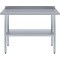 Amgood 18 in. x 48 in. Stainless Steel Work Table with 1.5 in. Backsplash WT-1848-BS-Z - alternate 4